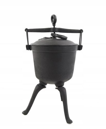  HUNTING KITTEN 7L CAST IRON POT POLISH CASTING