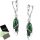  BEAUTIFUL MALACHITE SILVER EARRINGS 925 SILVER HANGING EARRINGS ENGLISH