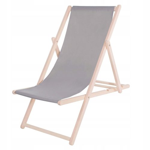  Springos deck chair DC0010 OXFORD023 grey wood