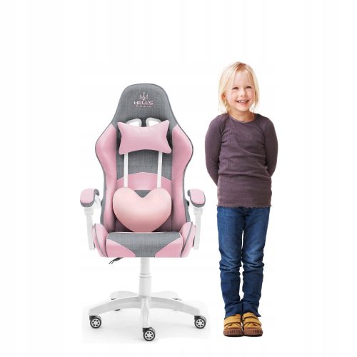  HELL'S CHAIR HC- 1003 Plus Gray Gaming Chair, Black and Gray Faux Leather