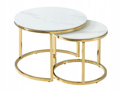  Signal Muse II round coffee table 60 x 60 x 45 cm white