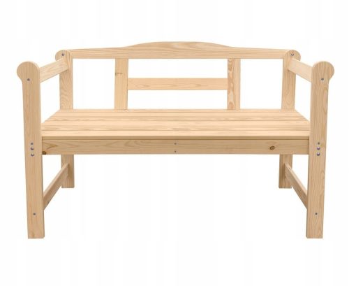 Benches for garden and terrace Bench with backrest, wood, 118 x 43.6 cm