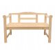 Benches for garden and terrace Bench with backrest, wood, 118 x 43.6 cm