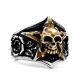  Skull on Pentagram Signet Ring, 316L Steel