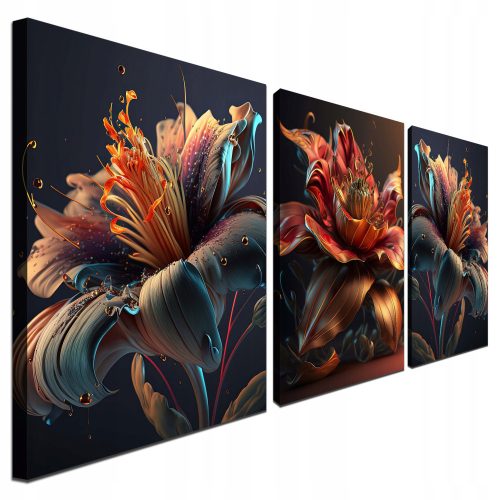 Pictures on the wall Modern painting 180x80 Purple Ivy for the living room