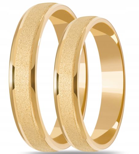  GOLD WEDDING RINGS - PAIR PR 585 4mm SEAMLESS!!