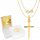  Gold Chain 333 Cross Baptism Communion Engraving