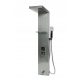 Pioggia Toledo shower panel with hydromassage, silver