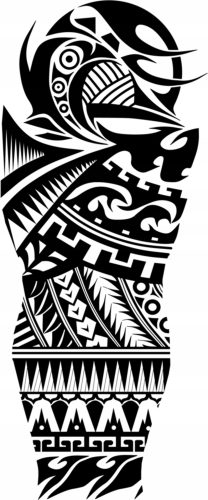  MEN'S WASHABLE TATTOOS POLYNESIAN SLEEVE FOR HAND