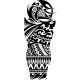  MEN'S WASHABLE TATTOOS POLYNESIAN SLEEVE FOR HAND