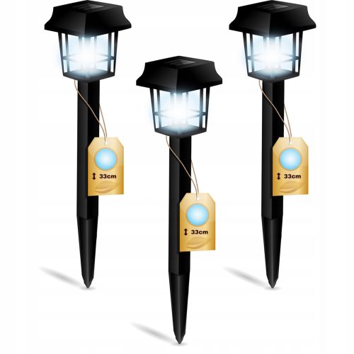  Recessed solar light NNLED black 33 cm 3 pcs.