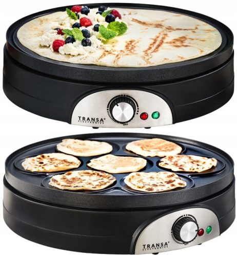  Transa Electronics DualPancake 1500 W black pancake maker