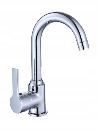 ZXC chrome stand-mounted washbasin faucet