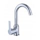 ZXC chrome stand-mounted washbasin faucet