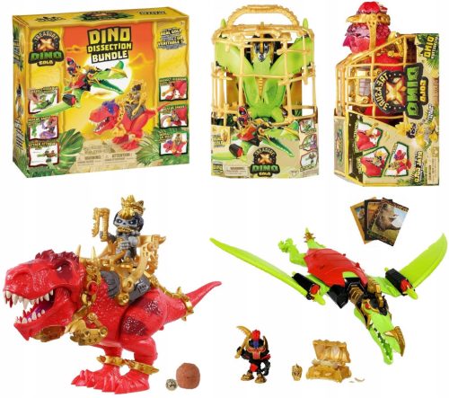  TREASURE X DINO GOLD DINOSAUR T-REX and PTERODACTYL