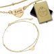  Gold Women's Bracelet Double Heart Silver 925