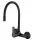 Invena VERSO wall-mounted kitchen faucet, black
