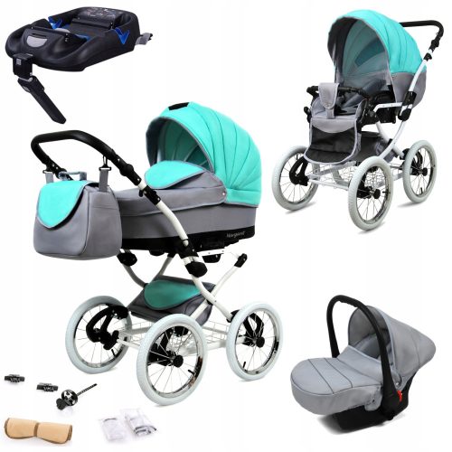  BabyLux Margaret 4in1 Stroller White Mint