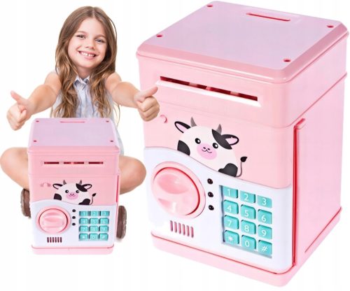  Secure piggy bank ATM for coins, banknotes and PIN