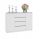  SaraMeble chest of drawers, spacious cabinet, drawers, shelves 120 x 40 x 97 cm matt white