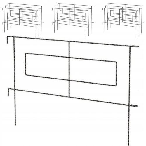 Edgings for the garden - ElGarden garden fences rectangle 99 cm x 60 cm 10 pieces