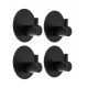 4x WS1 Self-adhesive coat hanger, black