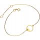  Gold bracelet 585 chain with ring 0.62g fashionable pattern for a gift