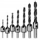 wood drill bit set with countersink