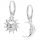  ASYMMETRIC SUN AND MOON EARRINGS silver 925