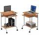  Techly rectangular desk 60 x 45 x 75 cm, dark beech