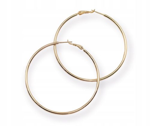  GOLD EARRINGS 18K GOLD PLATED SURGICAL STEEL CLASSIC HOOPS