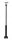  Round light pole made of metal and wood, E27, 225 cm, black