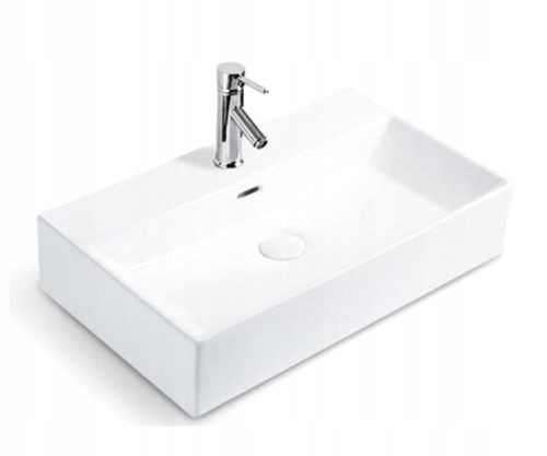 Veldman QUADRO rectangular countertop washbasin