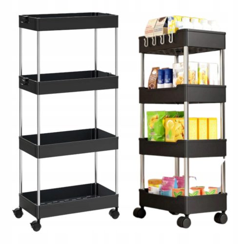  MOBILE CABINET ON WHEELS, SHELF, BATHROOM SHELF