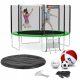  Hop-Sport trampoline with net 366 cm FT 12 (365-374 cm)