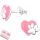  HEART PAW SILVER STUD EARRINGS 925