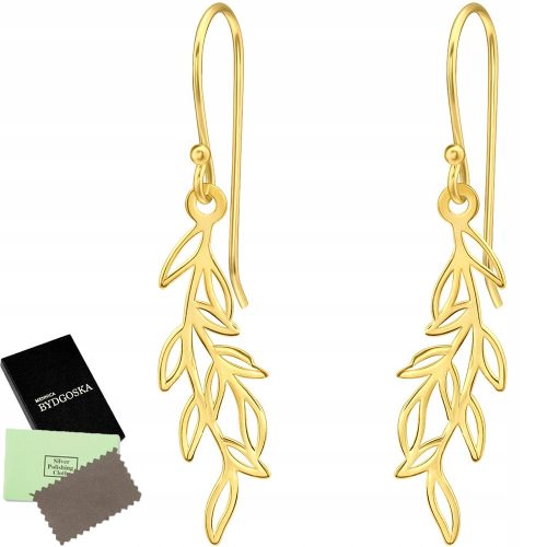  925 silver hanging leaf earrings