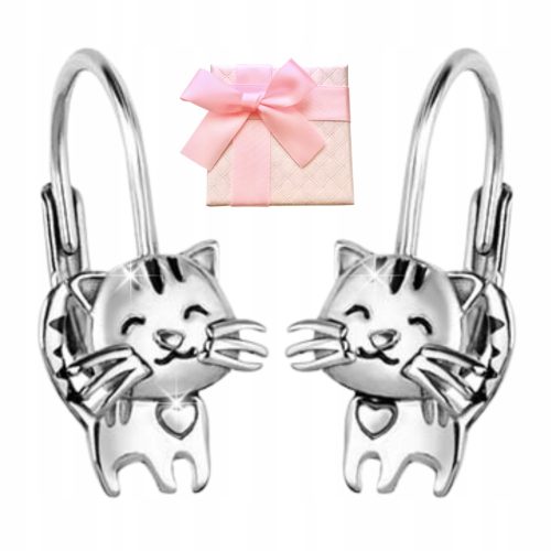  SILVER EARRINGS CATS FOR CHILDREN CHILDREN 925