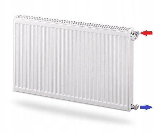  Kermi panel radiator 1204 W white 900 x 600 x 100 mm - side connection