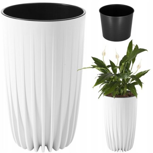  Deco4Home Flowerpot 51.5 cm x 30 x 51.5 cm Diameter 30 cm Plastic White