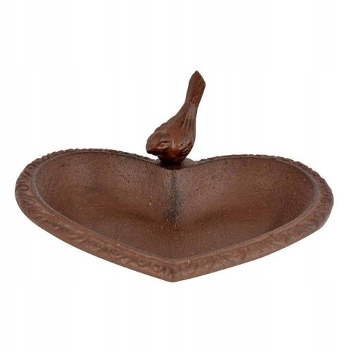  Cast iron drinking trough, heart seed feeder