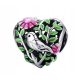  CHARMS PENDANT HEART BIRD BIRD FLOWERS LEAVES