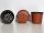  Korad flowerpot 9 cm x 11 x 9 cm diameter 11 cm plastic black, brown and beige tones, multi-coloured