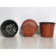  Korad flowerpot 9 cm x 11 x 9 cm diameter 11 cm plastic black, brown and beige tones, multi-coloured