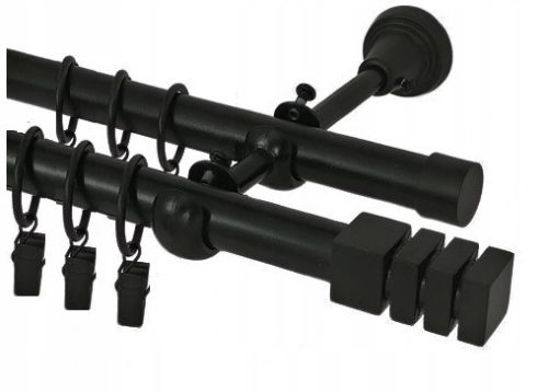 Ready-made curtain rods Double curtain rod 19 mm + 19 mm 200 cm