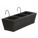  OTE flowerpot 62 cm x 29 x 16 cm, plastic, brown and beige tones