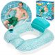 Inflatable beach mattress with backrest + handle