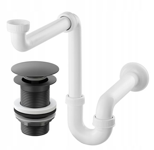 SINK SIPHON, BLACK CLICK PLUG, WITHOUT OVERFLOW