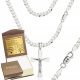  Men's Silver Chain Pancerka 5.00 mm with Cross pr 925 Free Engraving