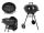  LUND round charcoal grill with cover, grate 41x41cm